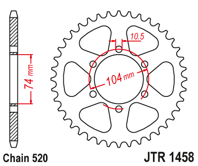 JT SPROCKETS JTR1458.40 (47540jt)
